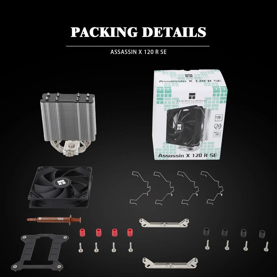 Thermalright Assassin X120 Refined SE CPU Air Cooler, 4 Heat Pipes, TL-C12C PWM
