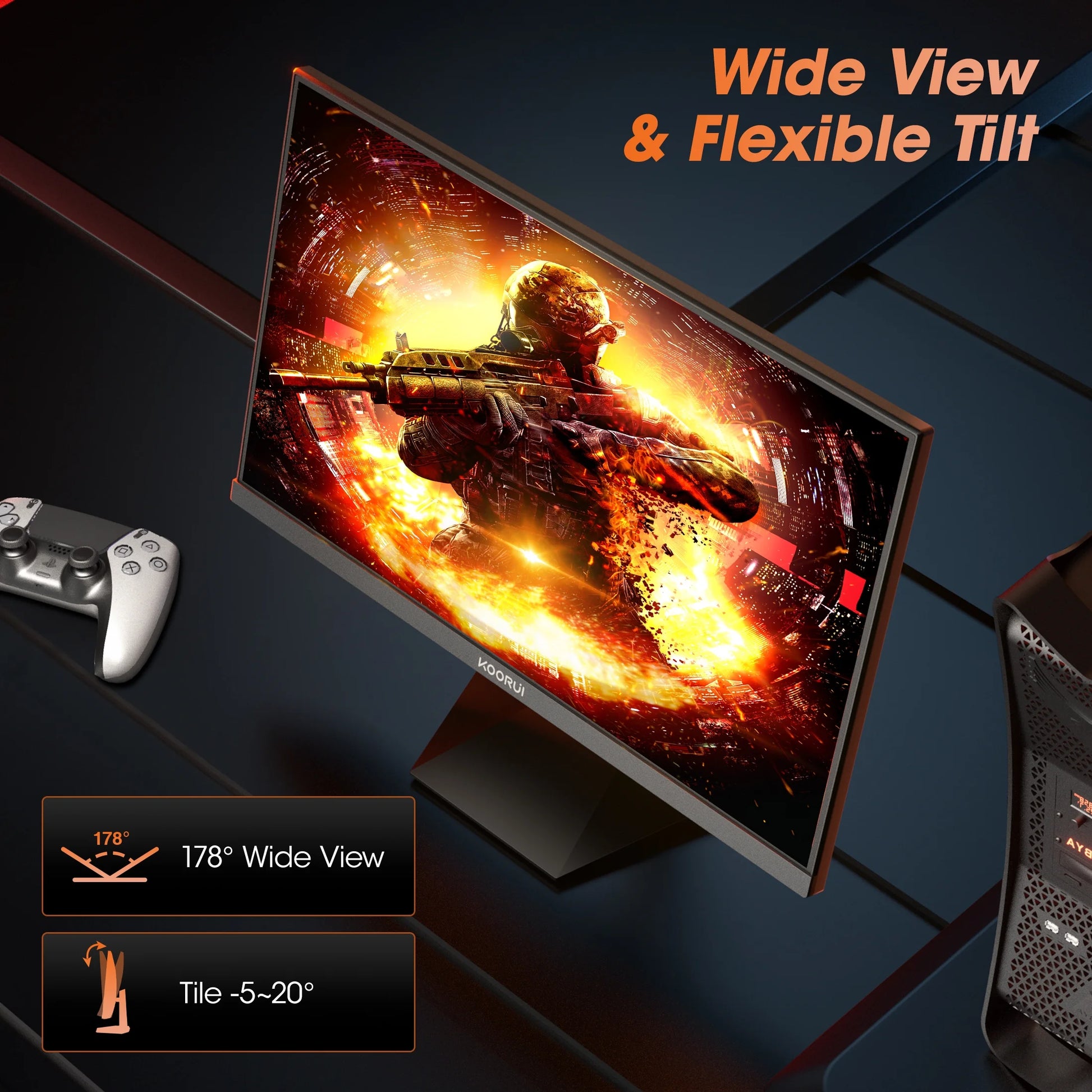 24" 2K 1440P Gaming Monitor, 180Hz QHD Computer Monitor, New Pc Monitor, G2421V