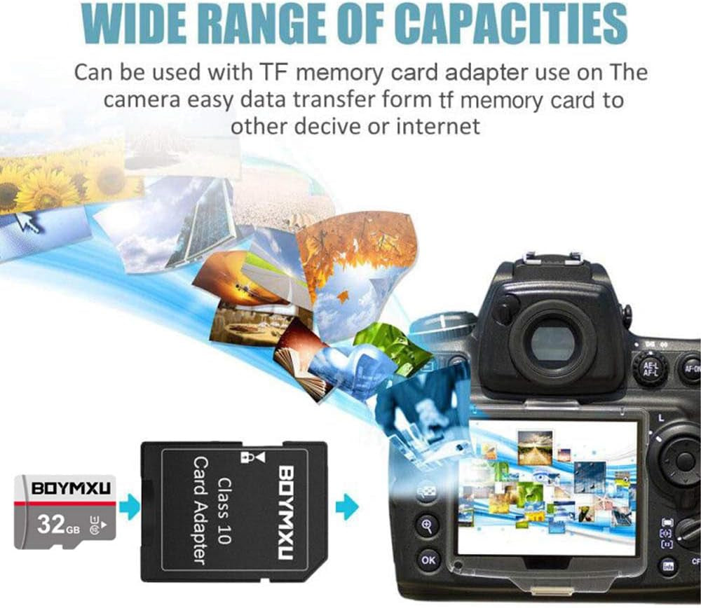 TF Memory Card 32GB with Adapter - High Speed UHS-I Class 10 with USB 3.0 Reader
