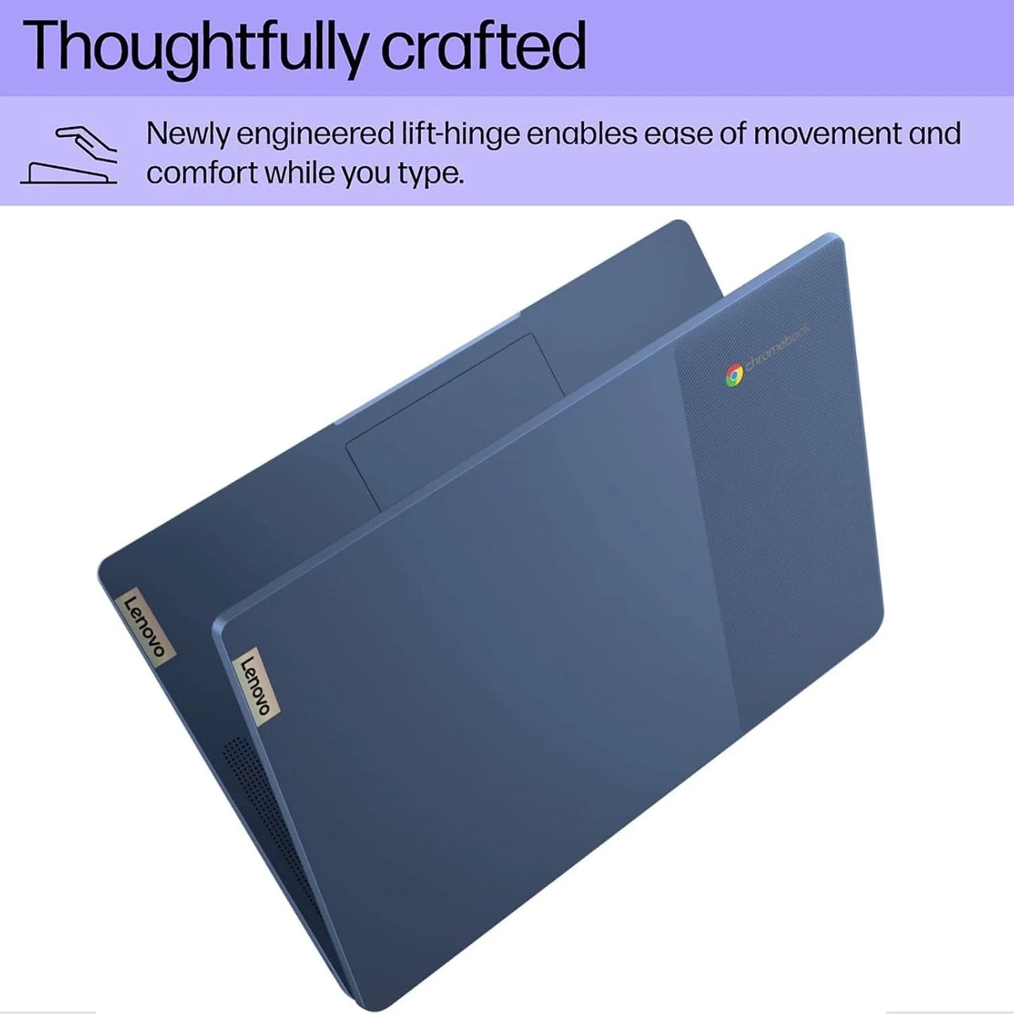 Slim 3 Chromebook Laptop for Business Student, 14'' FHD IPS Touchscreen, 8-Core Mediatek Kompanio 520 Processor, 4GB RAM, 64GB Emmc, Wi-Fi 6, Bluetooth, Chrome OS, Abyss Blue