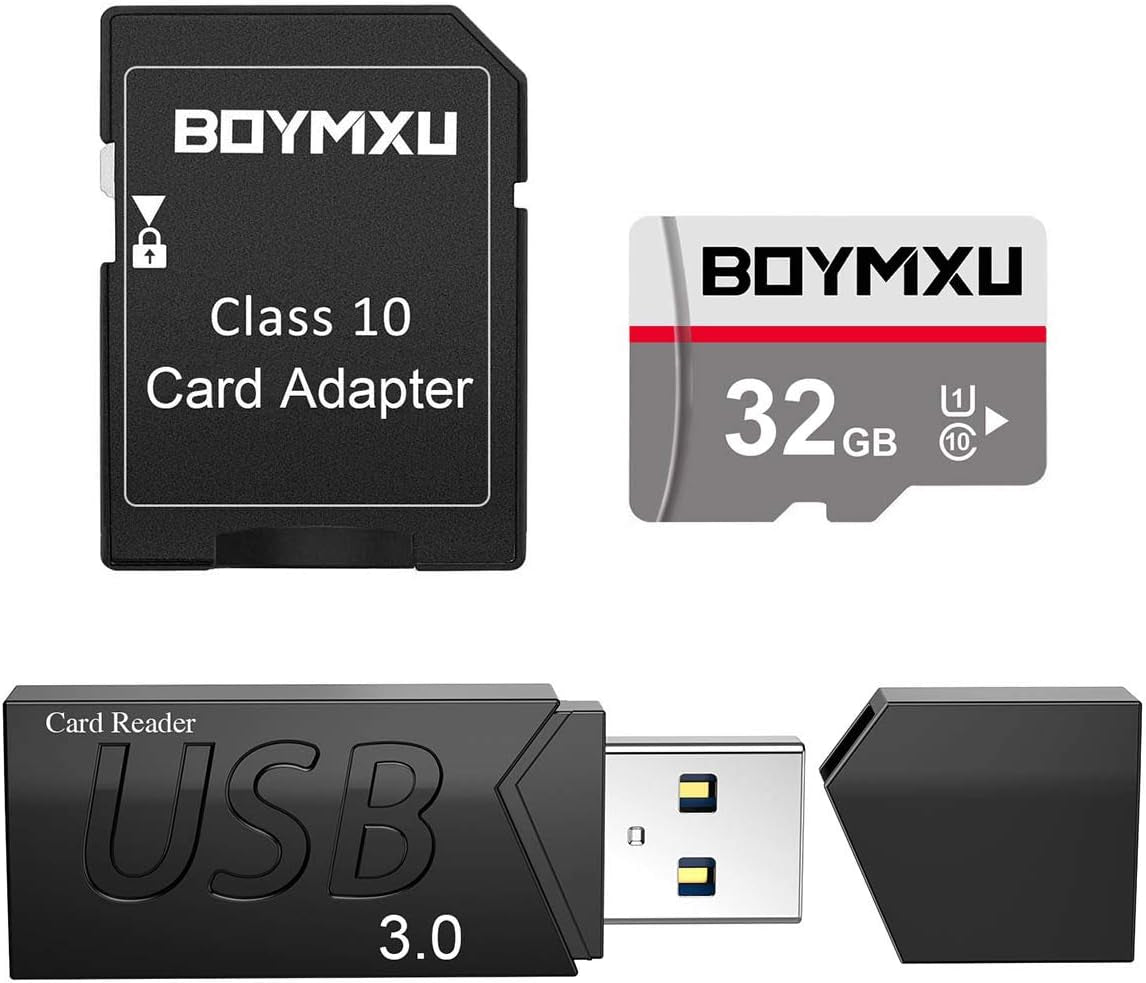 TF Memory Card 32GB with Adapter - High Speed UHS-I Class 10 with USB 3.0 Reader