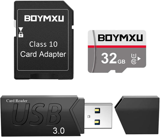 TF Memory Card 32GB with Adapter - High Speed UHS-I Class 10 with USB 3.0 Reader