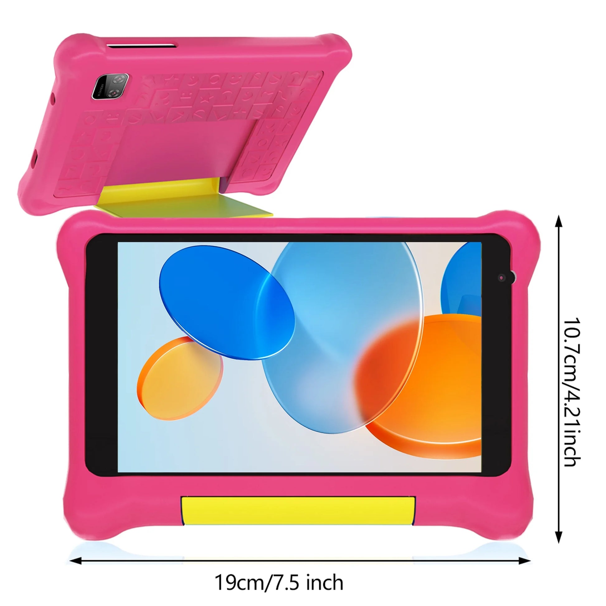 Kids Tablet 7 Inch, Android 13 Allwinner Go Quad Core, 5GB RAM + 32GB ROM, 128GB Expansion, HD Display, Wifi, Children Tablet with Parent Control - Pink
