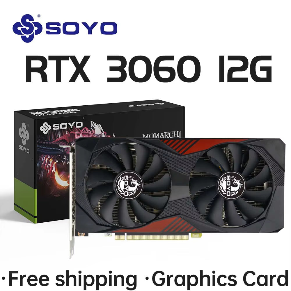 New Gaming Graphics Cards NVIDIA Geforce RTX 3060 12GB GDDR6 192 Bit Desktop GPU Video Card for PC
