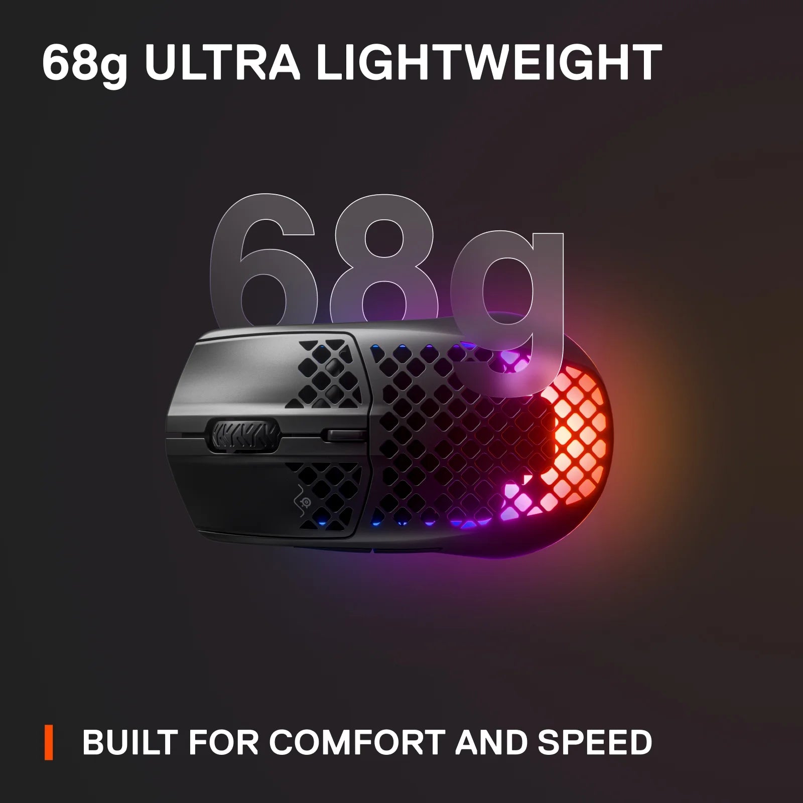 Aerox 3 Super Light Honeycomb Wireless RGB Optical Gaming Mouse - Onyx