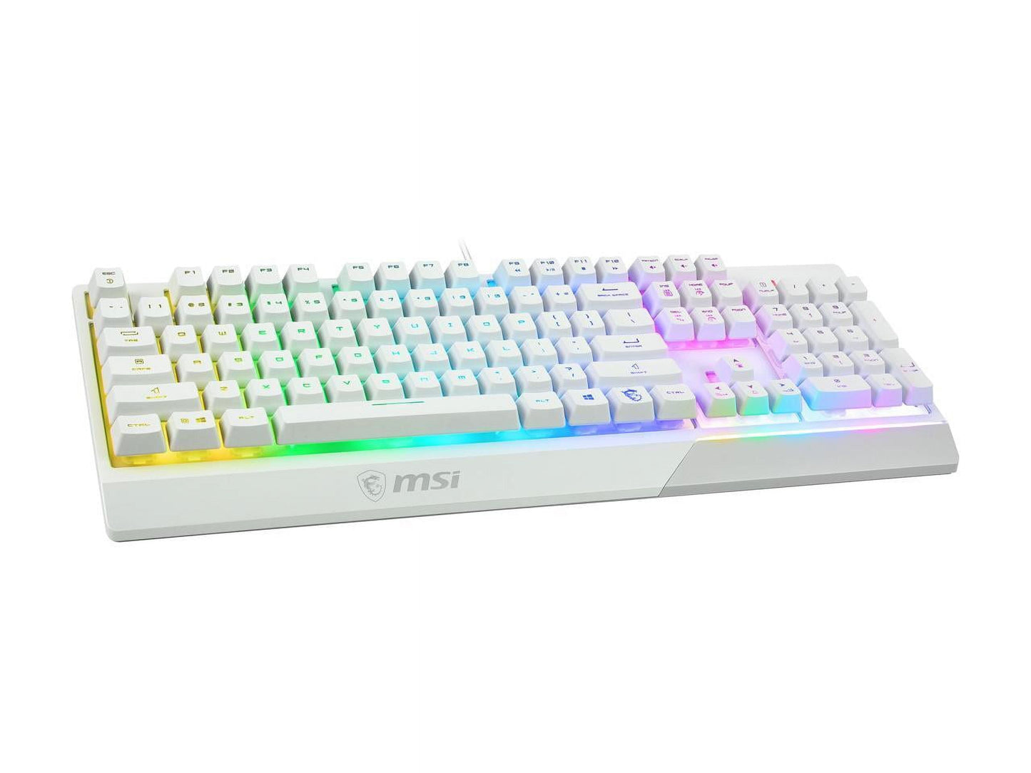 Vigor GK30 Combo White, 6-Zone RGB GK30 Gaming Keyboard & GM11 Gaming Mouse, Water Repellent & Splash-Proof, 5000 DPI