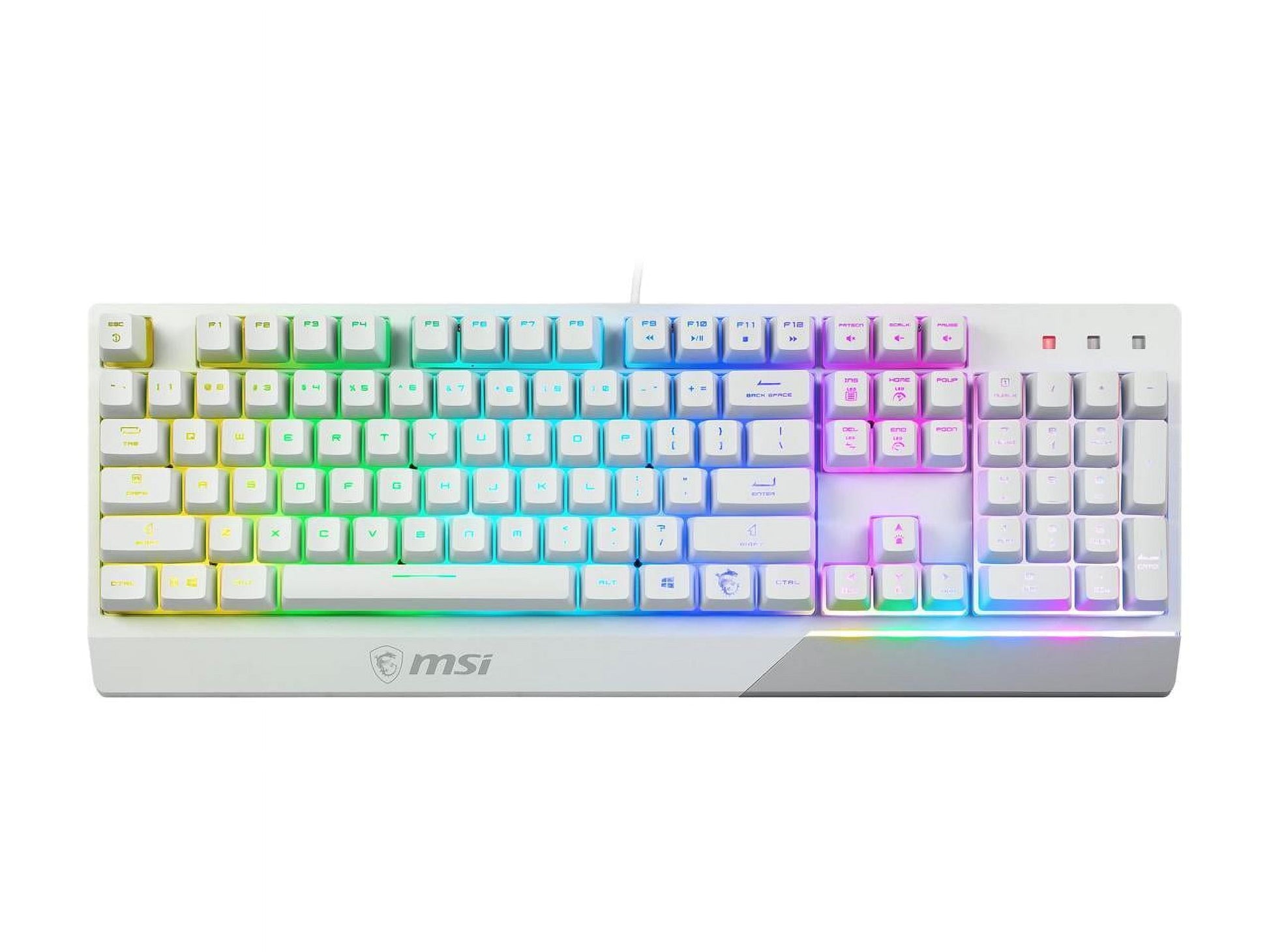 Vigor GK30 Combo White, 6-Zone RGB GK30 Gaming Keyboard & GM11 Gaming Mouse, Water Repellent & Splash-Proof, 5000 DPI