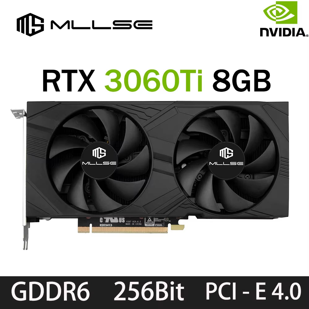 RTX 3060Ti 8GB Graphics Card GDDR6 256Bit PCI Express 4.0 ×16 8Pin NVIDIA GPU Rtx 3060Ti Gaming Video Card Placa De Video