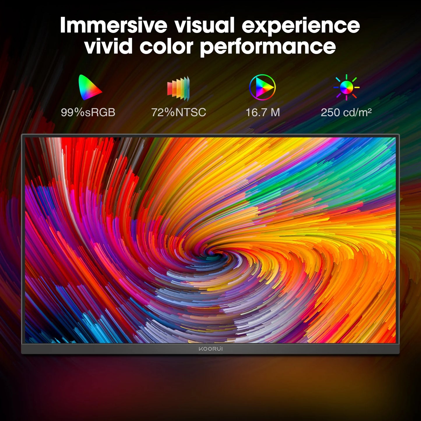 24'' FHD 1920×1080P Computer Monitor, 100Hz PC Monitor, HDMI&VGA VESA, E2412F