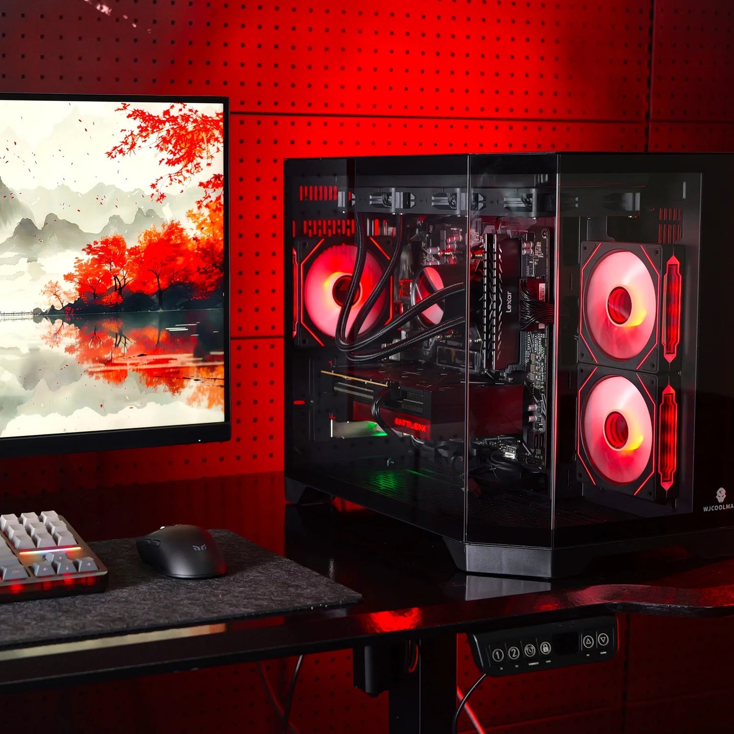 Gaming Desktop PC , Ryzen 7 7700,Radeon RX 9060XT 16GB ,32GB DDR5 1TB Nvme SSD, 650W PSU, Wi-Fi,Liquid Cooler,Argb Fans , Windows 11 ,Prebuilt Gaming Pc New Computer,Black