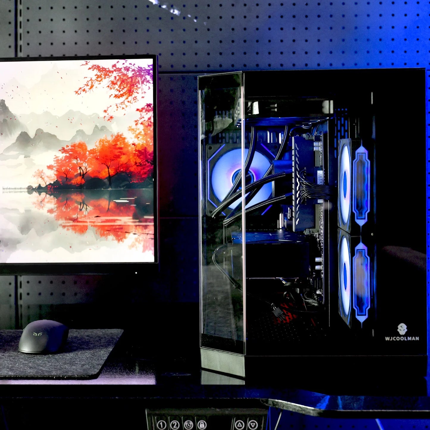 Gaming Desktop PC , Ryzen 7 7700,Radeon RX 9060XT 16GB ,32GB DDR5 1TB Nvme SSD, 650W PSU, Wi-Fi,Liquid Cooler,Argb Fans , Windows 11 ,Prebuilt Gaming Pc New Computer,Black