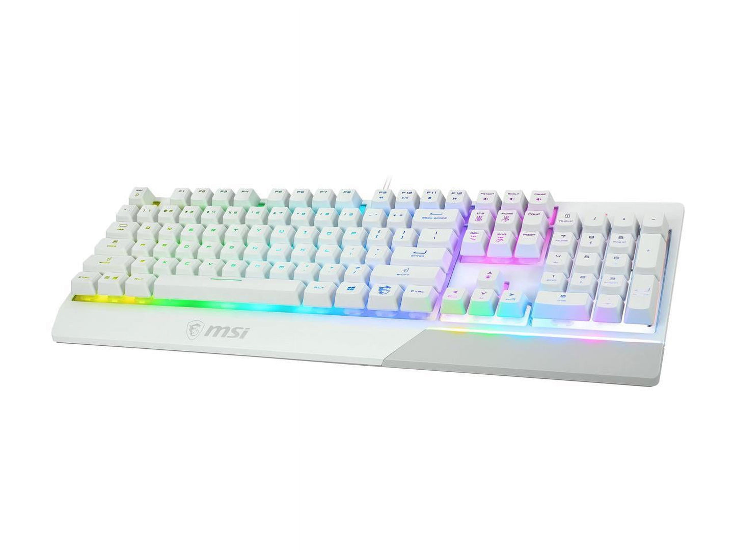 Vigor GK30 Combo White, 6-Zone RGB GK30 Gaming Keyboard & GM11 Gaming Mouse, Water Repellent & Splash-Proof, 5000 DPI