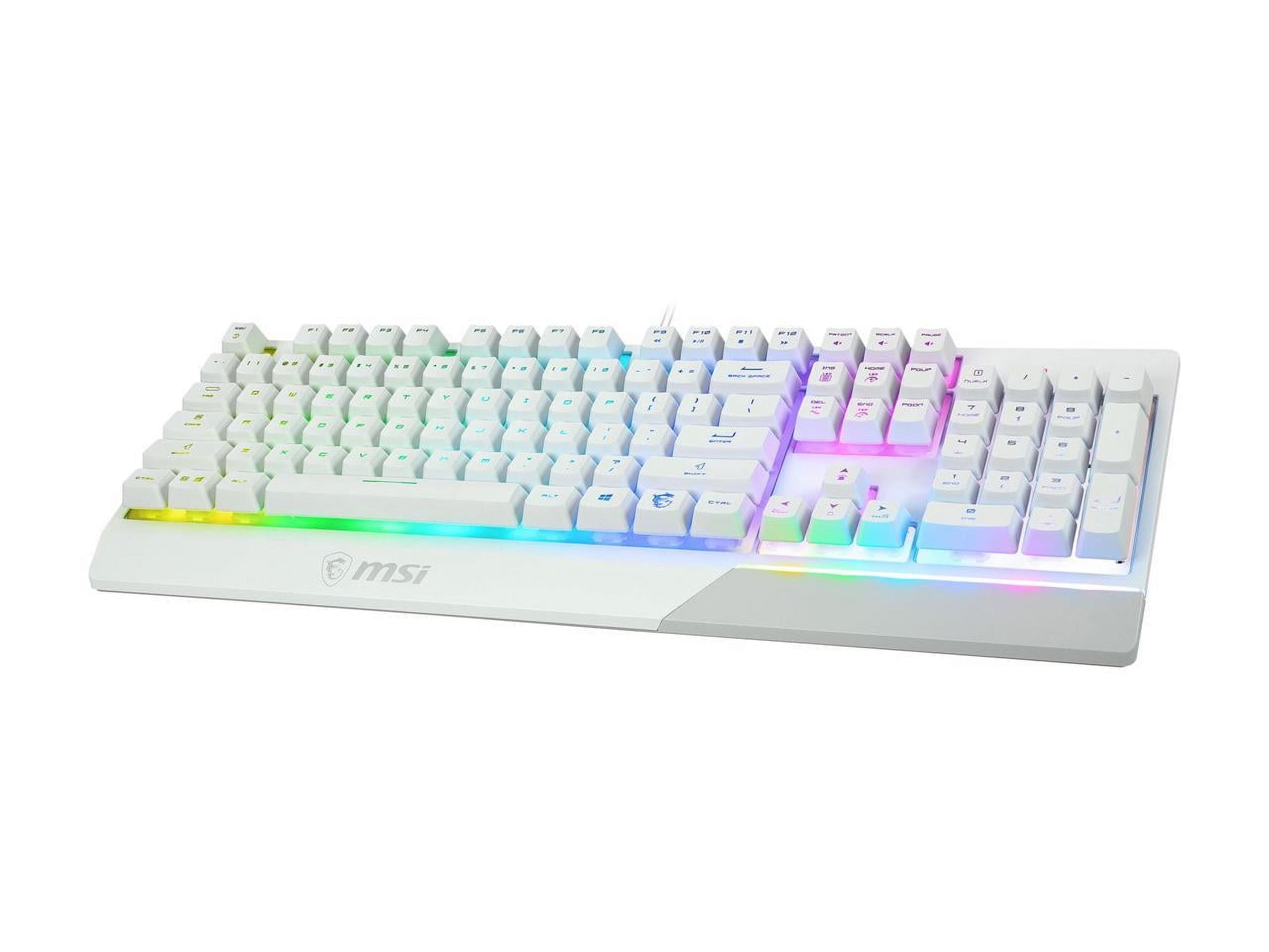 Vigor GK30 Combo White, 6-Zone RGB GK30 Gaming Keyboard & GM11 Gaming Mouse, Water Repellent & Splash-Proof, 5000 DPI