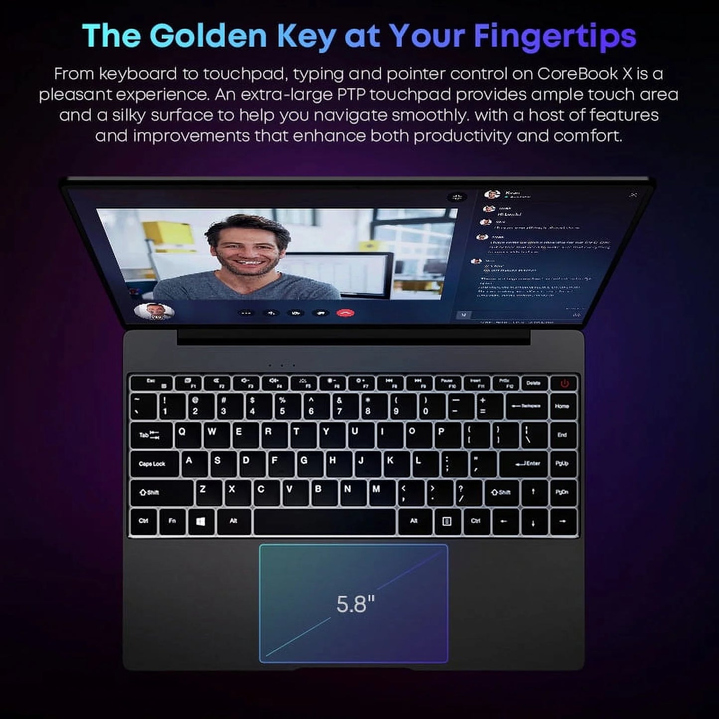 Corebook X 14" Laptop 512GB SSD 16GB Ddr4,12Th Gen Intel I5-12450H,4K IPS Display,Quad Core,Windows 11 Gaming Notebook Computer,3.7Ghz,Wifi 6,2160 X 1440