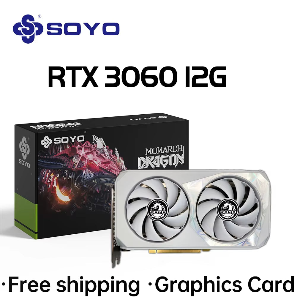 New Gaming Graphics Cards NVIDIA Geforce RTX 3060 12GB GDDR6 192 Bit Desktop GPU Video Card for PC