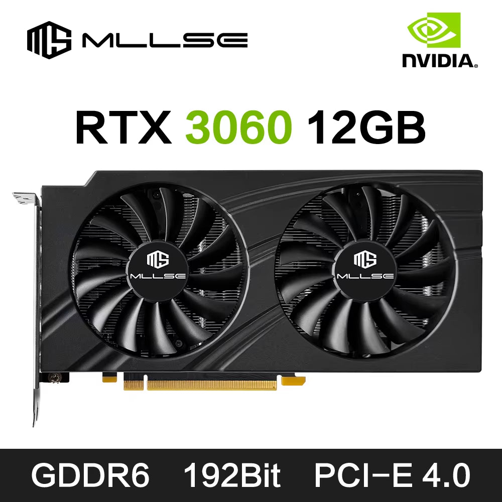 RTX 3060 12GB Graphics Card GDDR6 192Bit PCI Express 4.0 ×16 8Pin NVIDIA GPU Rtx 3060 Gaming Video Card Placa De Video