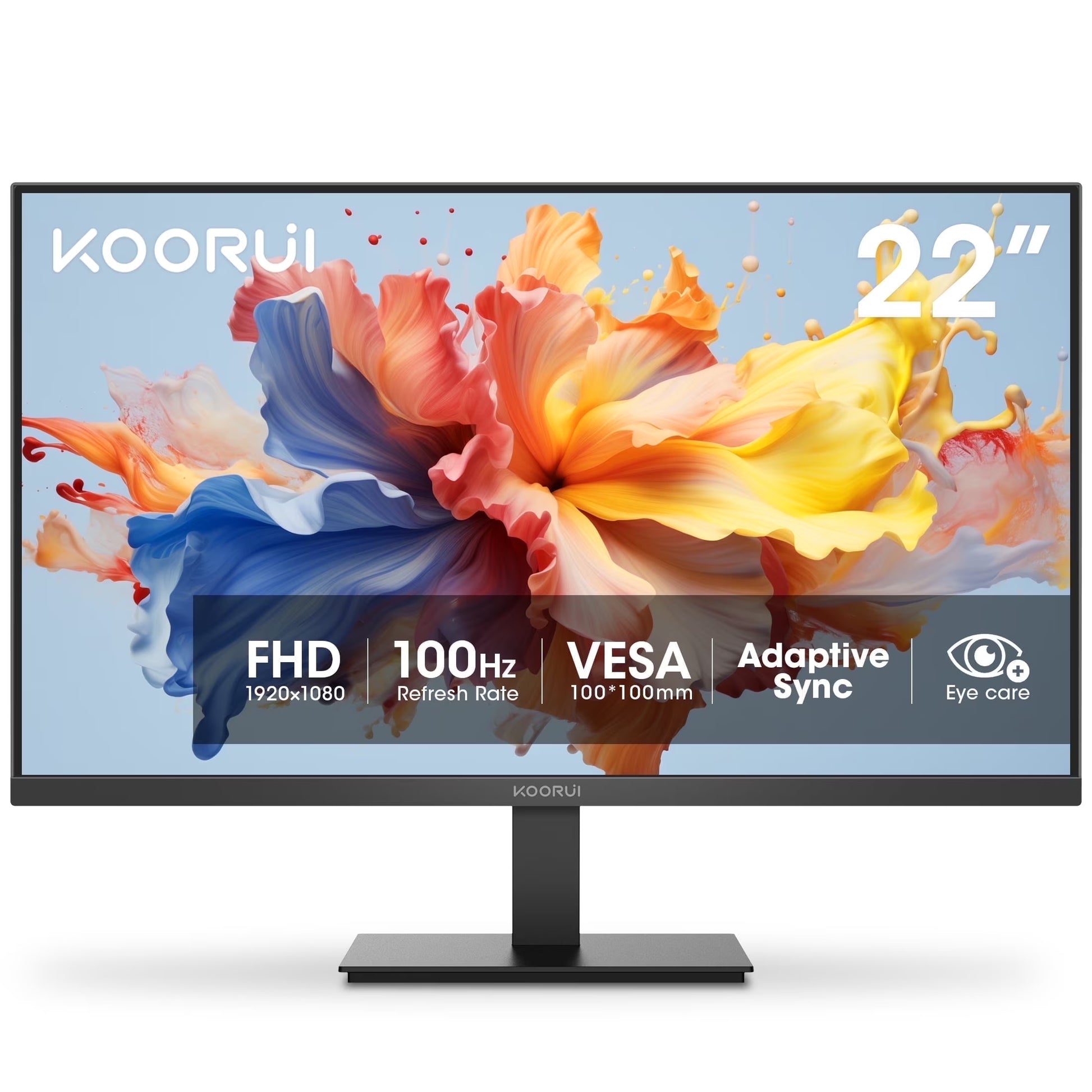 22" FHD 100 Hz Computer Monitor, PC Monitor with Adaptive-Sync, E2212F, New