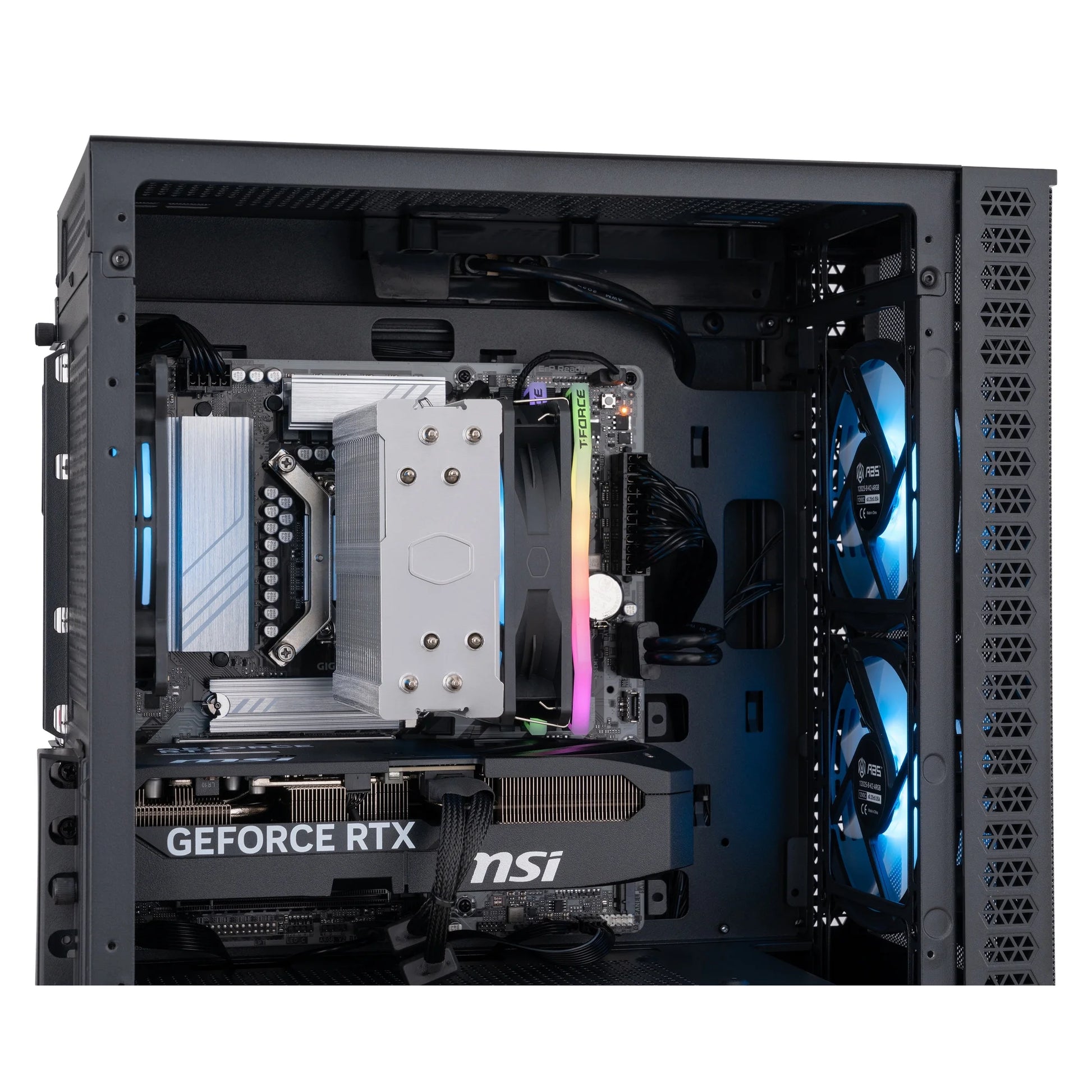 ABS Cyclone Aqua Gaming PC - Windows 11 - Intel Core Ultra 7 265KF - Geforce RTX 5070 - DLSS 4 - Ai-Powered Performance - 32GB DDR5 6000Mhz - 1TB M.2 Nvme SSD - CA265KF5070