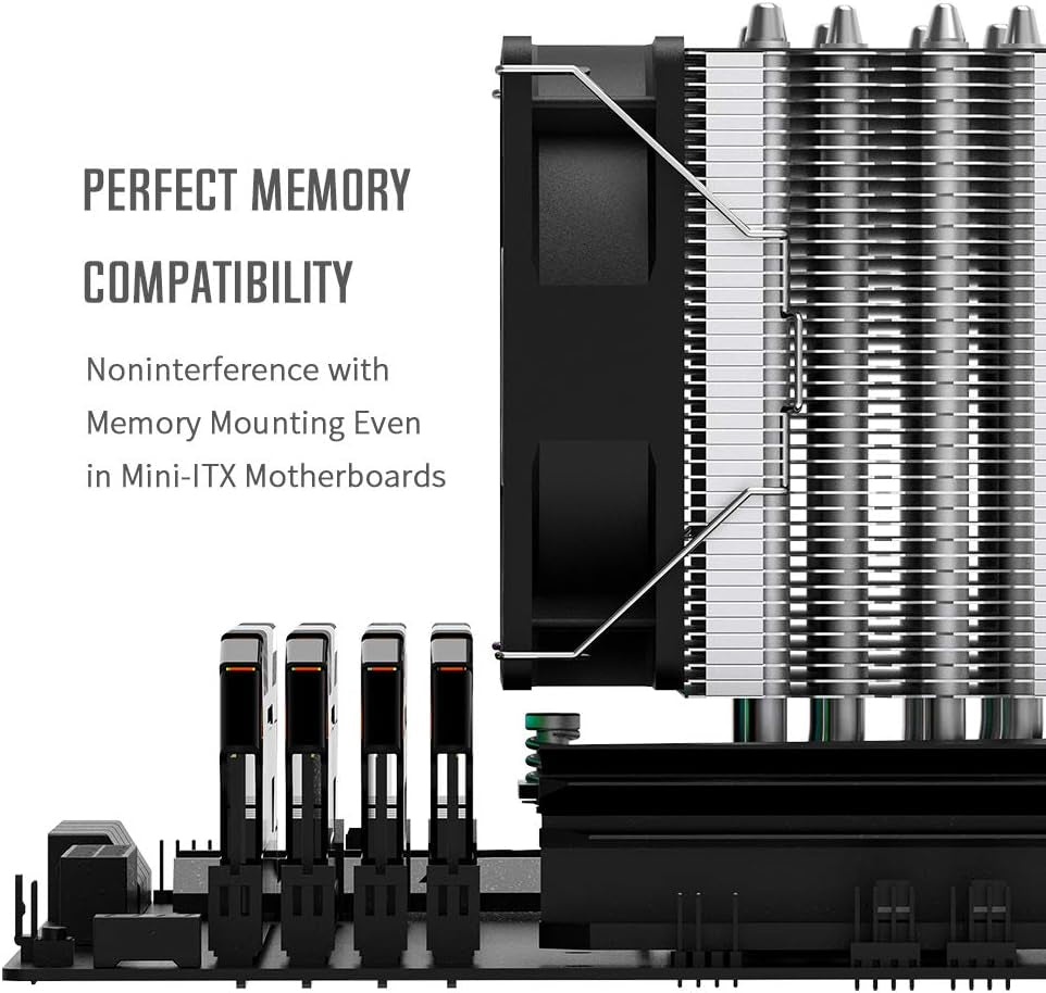 Se-914-Xt-Basic CPU Cooler 126Mm Height CPU Air Cooler 4 Heatpipes CPU Air Cooler 92Mm PWM Fan Air Cooling for Intel/Amd, LGA 1700 Compatible
