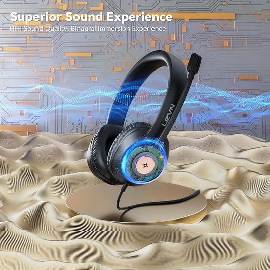 Headset with Mic, USB Headset with Microphone, Computer Headset with Noise Cance